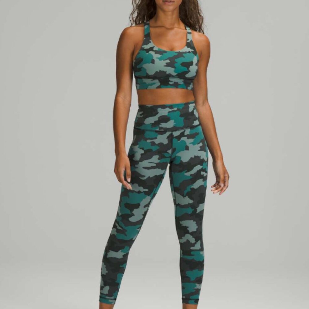 Lululemon Heritage 365 Camo Tidewater Teal Multi 28" high waist wunder under 8